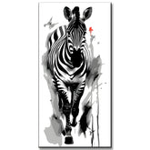 Malen nach Zahlen Schwarz-weiss Zebra