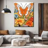 Malen nach Zahlen Schmetterling Orange