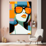 Frau mit Sonnenbrille - Malen nach Zahlen