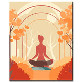 Exklusive Yoga LeinwandKunst Stilvolle und Ausdrucksstarke GaleriewandBilder, 4-teilig