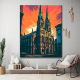 Bunte Kirche Malen nach Zahlen