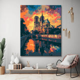 Farbenfrohe Kathedrale Notre Dame: Malen nach Zahlen