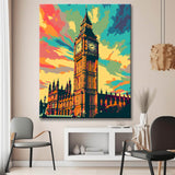 Buntes Big Ben Malen nach Zahlen