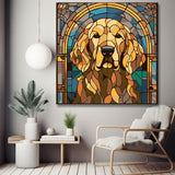 Golden Retriever im Tiffany Stil - Malen nach Zahlen