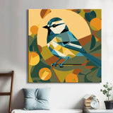 Blaumeise - Malen nach Zahlen Abstrakte Kunst