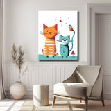 Malen nach Zahlen für Kinder Wandkunst Katzen