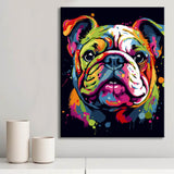 Malen nach Zahlen Tierkunst Malerei Bulldogge groß