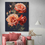 Exquisites Aquarell-Rosen Kunstwerk: Malen nach Zahlen Kunst