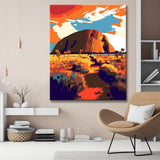 Malen nach Zahlen Gemälde Uluru Ayers Rock
