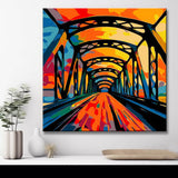 Fahrt über eine Brücke - Malen nach Zahlen Abstrakt