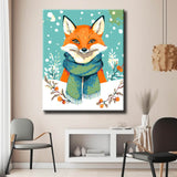 Malen nach Zahlen Fuchs im Winter