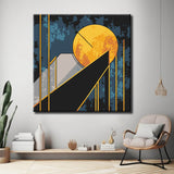 Malen nach Zahlen Abstrakte Kunst Goldener Vollmond