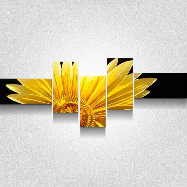 Malen nach Zahlen Blume 5-teilig