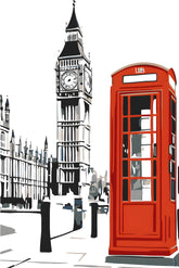 Malen nach Zahlen London Telefonzelle Big Ben