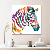 Malen nach Zahlen Zebra bunt