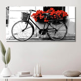 Malen nach Zahlen Fahrrad mit Blumen