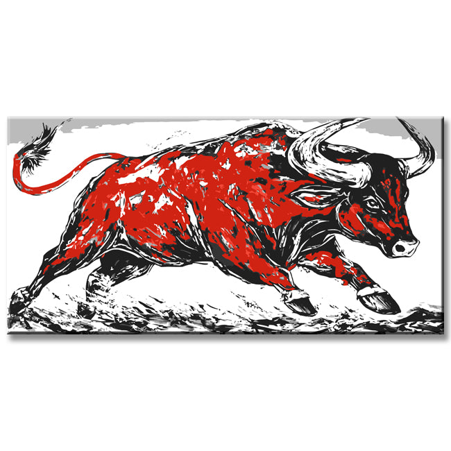 Malen nach Zahlen stier bulle