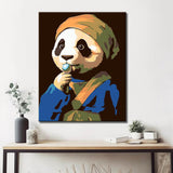 Malen nach Zahlen Panda Mädchen mit Perle