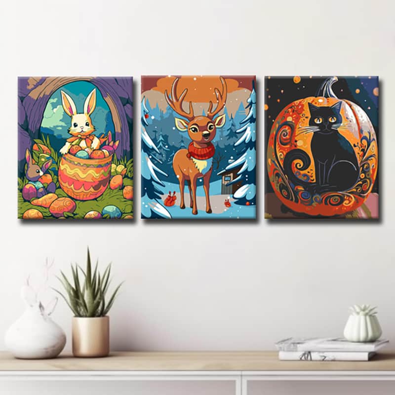 Kinderbild Illustration Malen nach Zahlen