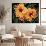 Malen nach Zahlen Blumen Iris orange
