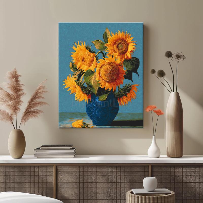 Malen nach Zahlen Stillleben mit Sonnenblumen