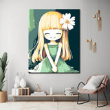 Malen nach Zahlen Little Princess mit Blume im Haar