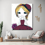 Malen nach Zahlen Little Princess mit Hut