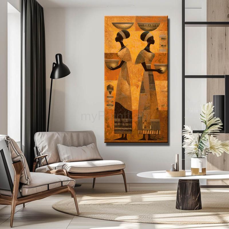 Malen nach Zahlen Afrika Frauen bei der Arbeit Moderne Kunst