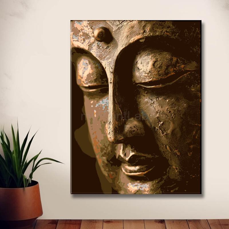 Malen nach Zahlen Schlafender Buddha Tradition Gold