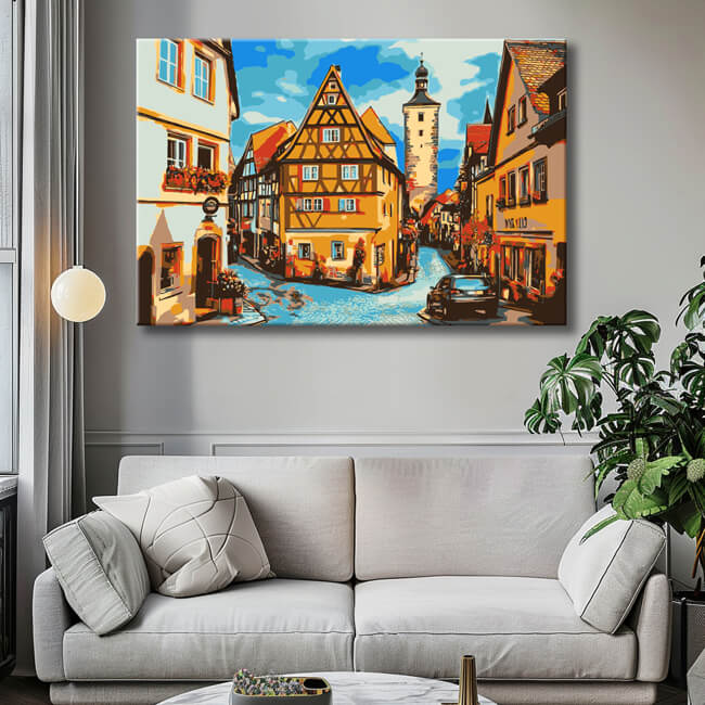 Malen nach Zahlen Deutschland Rothenburg o.d. Tauber