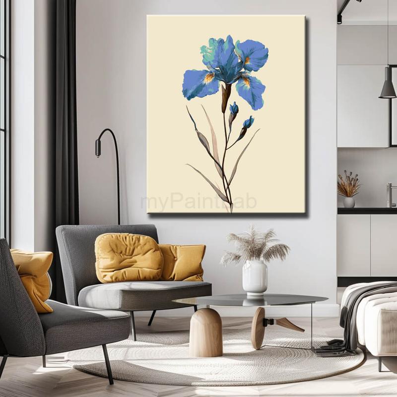Malen nach Zahlen für Erwachsene Blumen Iris