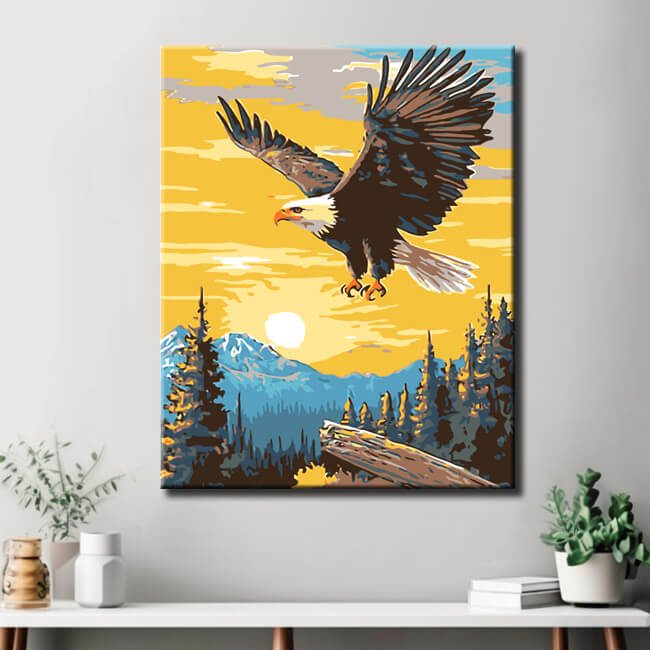 Malen nach Zahlen Tierkunst Weisskopfseeadler