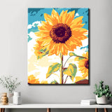 Malen nach Zahlen für Erwachsene Sonnenblumen