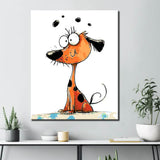Malen nach Zahlen Comic Karikaturhund