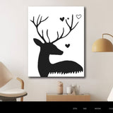 Malen nach Zahlen Scherenschnitt Hirsch Love