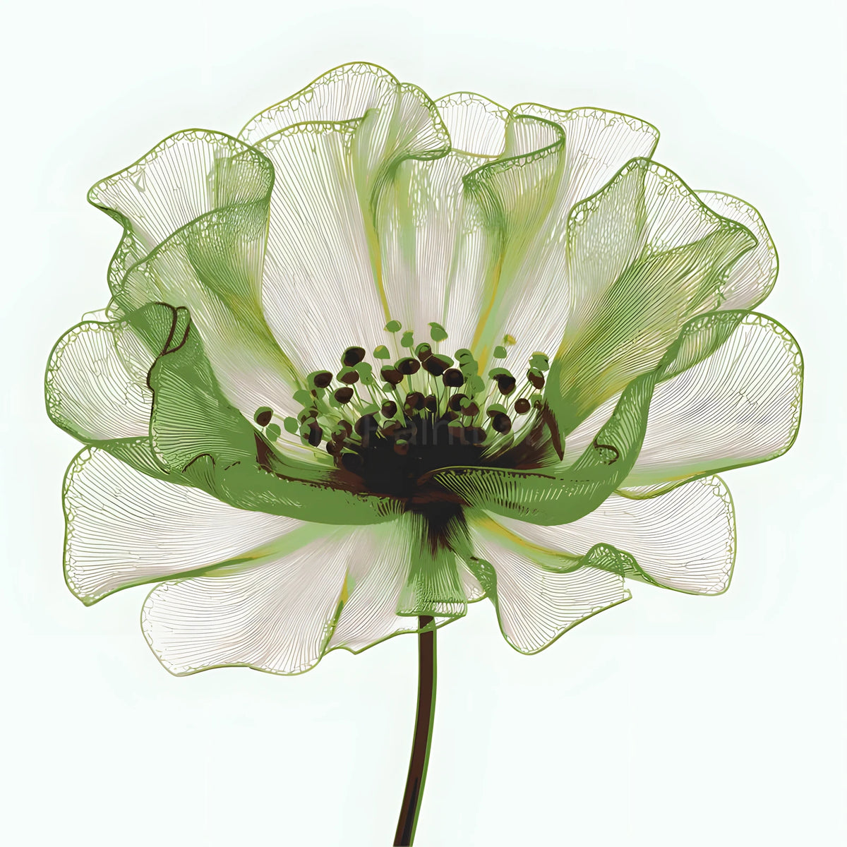 Malen nach Zahlen grune Blume