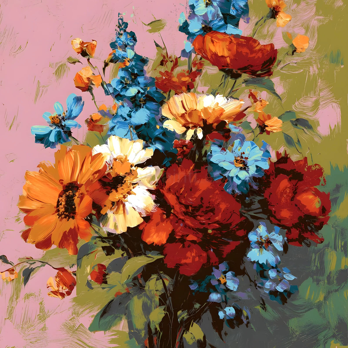 Malen nach Zahlen Blumen Bouquet