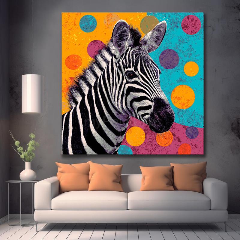 Malen nach Zahlen Zebra Punkte schwarz