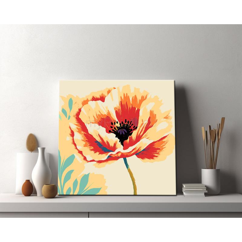 Malen nach Zahlen Blume rosa
