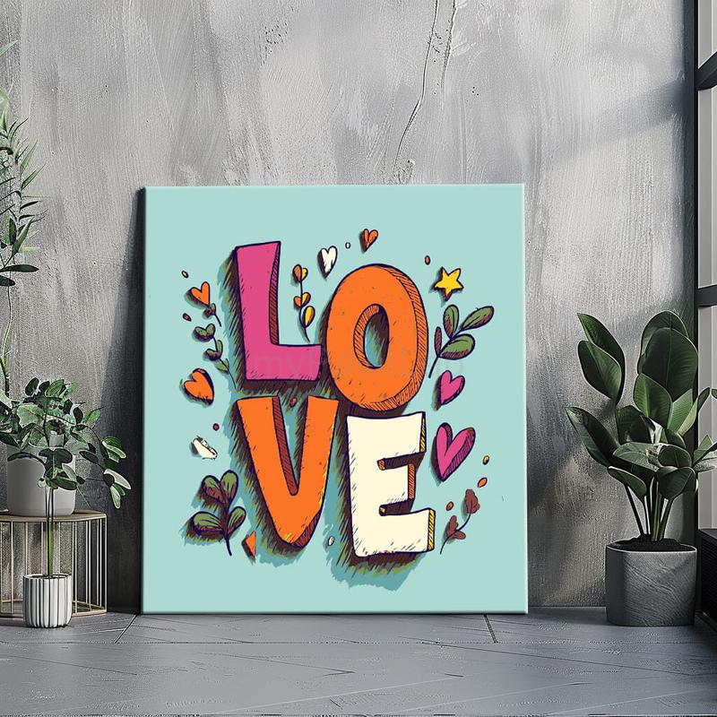 Malen nach Zahlen Moderne Kunst LOVE