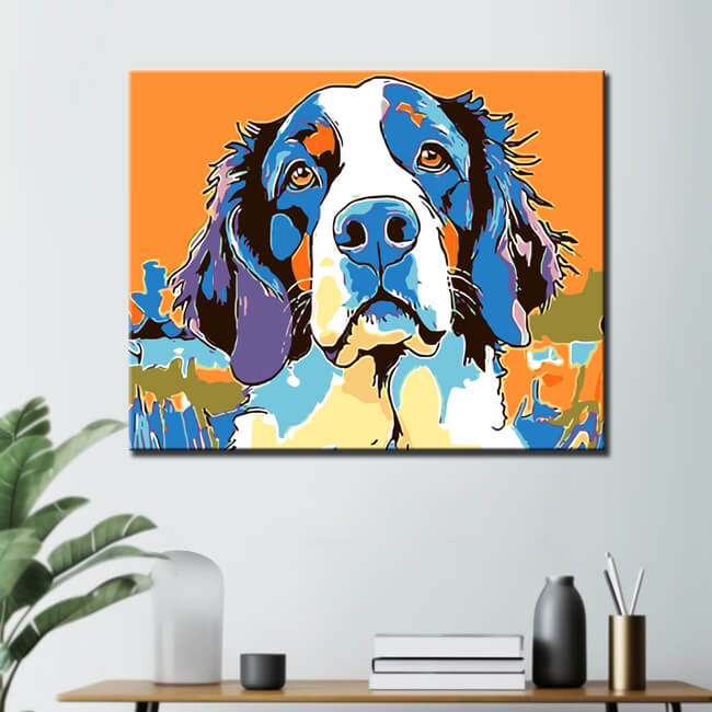 Malen nach Zahlen Hund Tierkunst