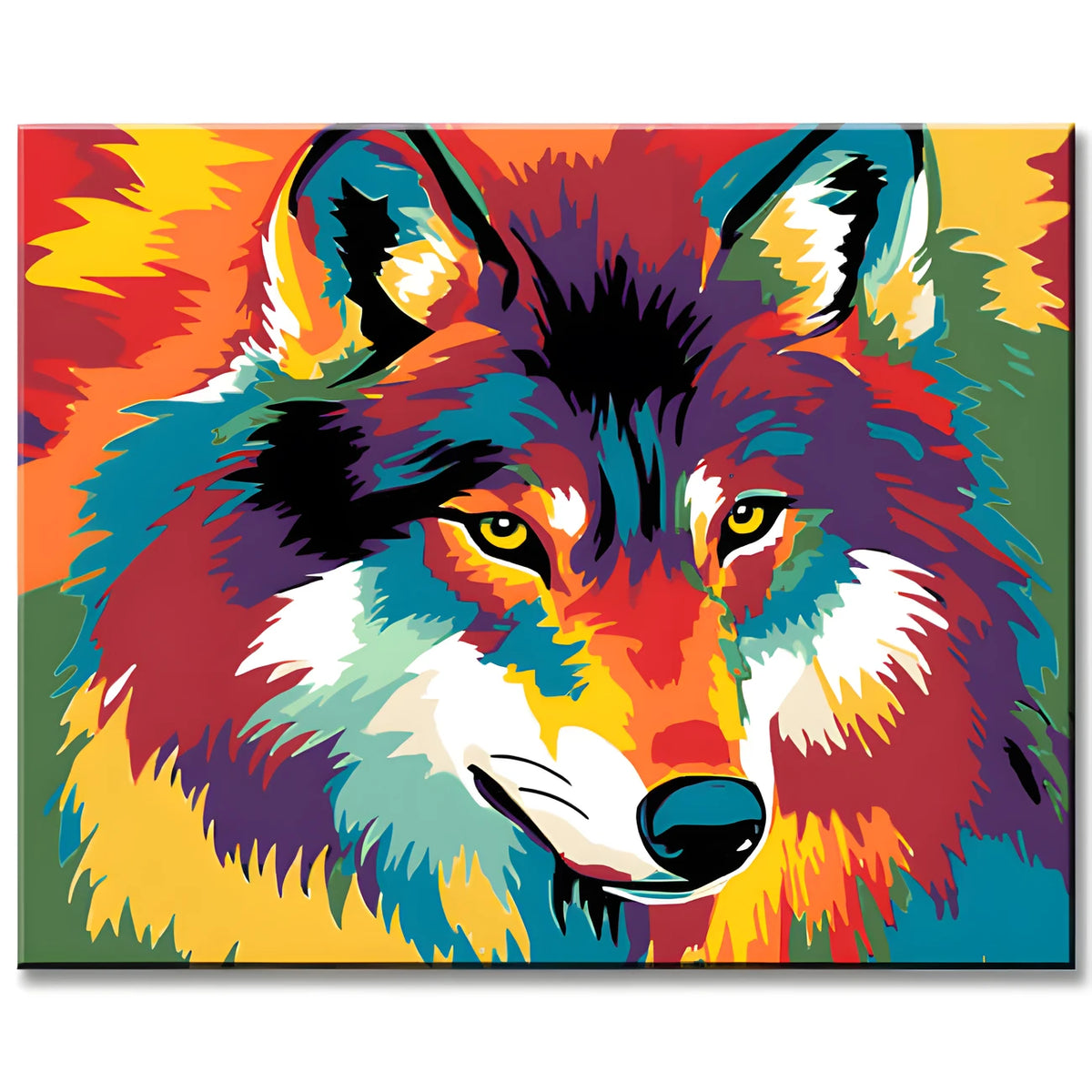 Malen nach Zahlen Wolf Portrait Tiere TierKunst