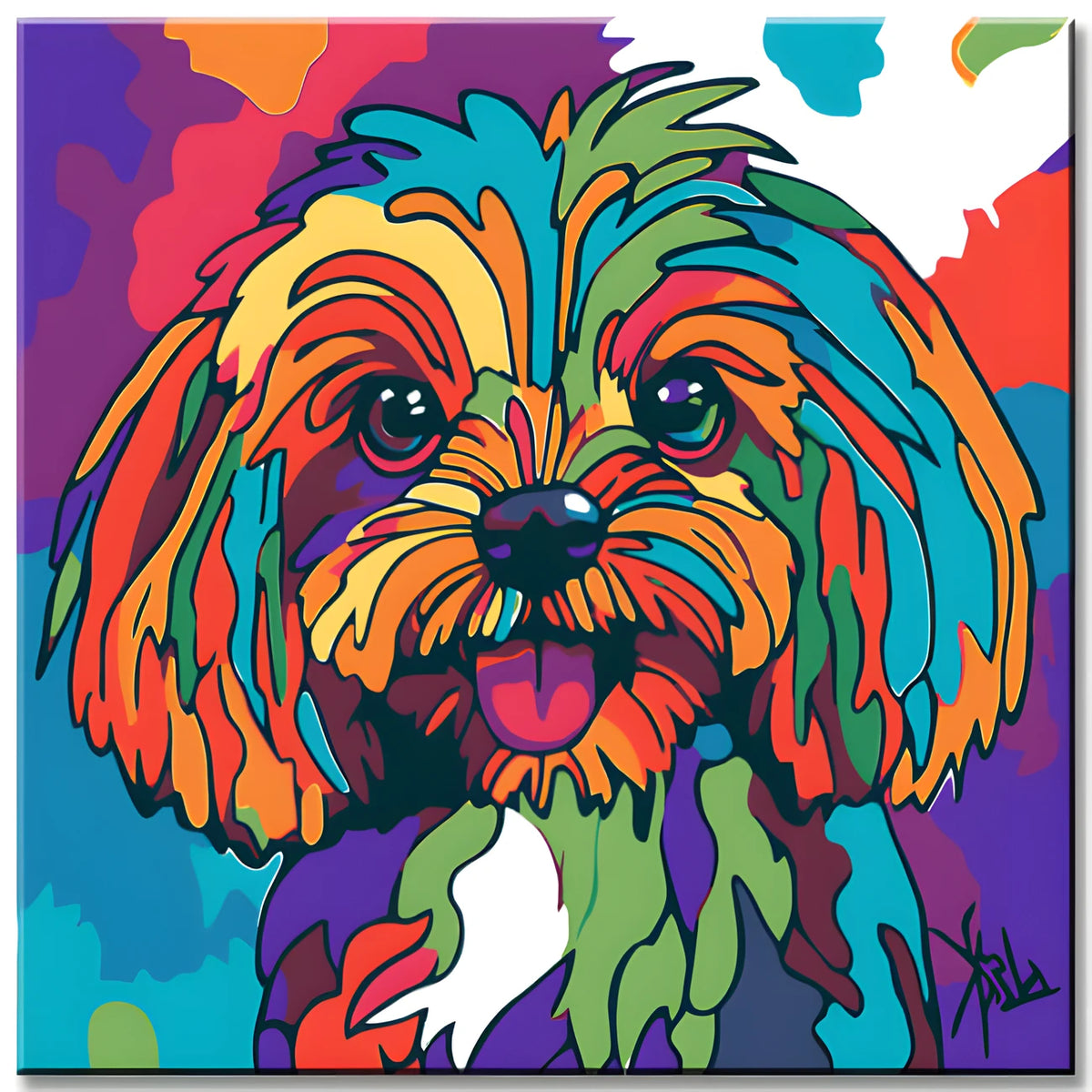 Malen nach Zahlen Kleiner Hund Moderne TierKunst