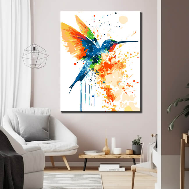 Malen nach Zahlen Kolibri Vogel Moderne Tierkunst