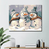 Malen nach Zahlen Weihnachten Schneemann Gruppe