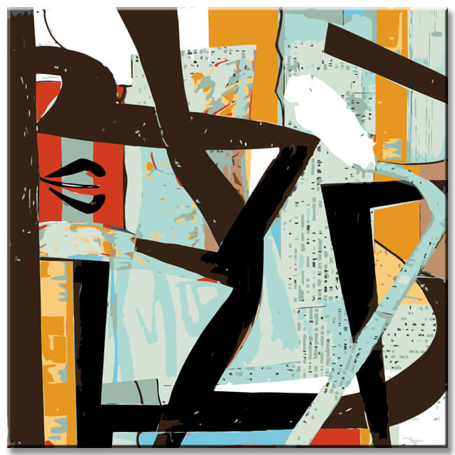Malen nach Zahlen Verspielte Collage Kunst III