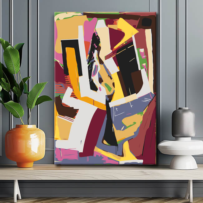 Malen nach Zahlen Abstrakte Kunst Bunter Mix I