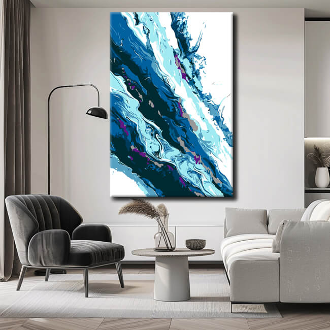 Malen nach Zahlen Abstrakte Wasser Kunst II