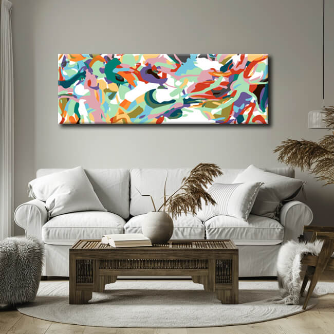 Malen nach Zahlen Panorama Abstrakte Kunst Mut I