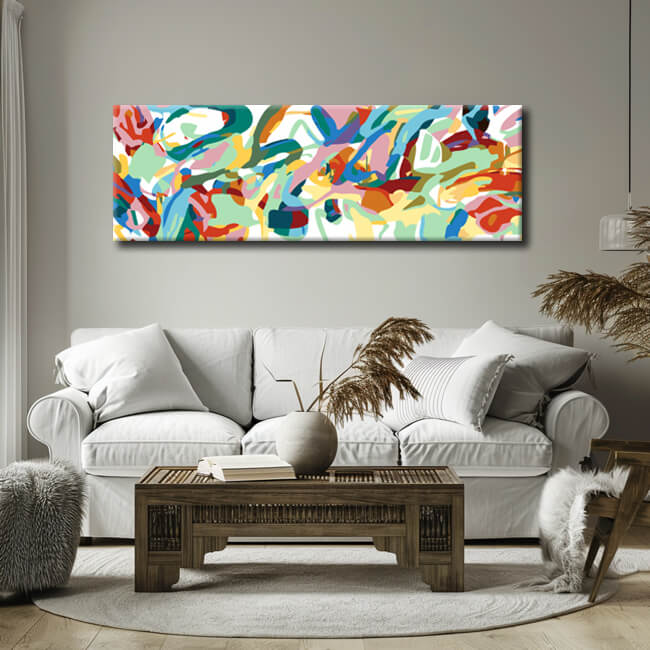 Malen nach Zahlen Panorama Abstrakte Kunst Mut II